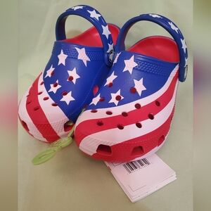 Classic American Flag Crocs